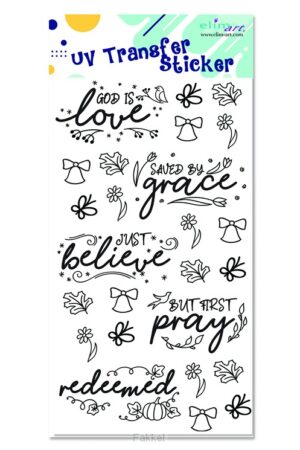 UV Stickers Typography Black