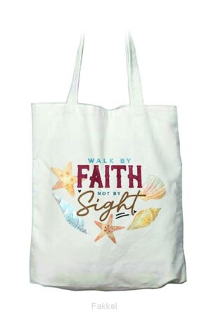 Canvas tote bag Walk by faith
