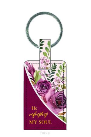 Luxleather keyring He refreshes my soul