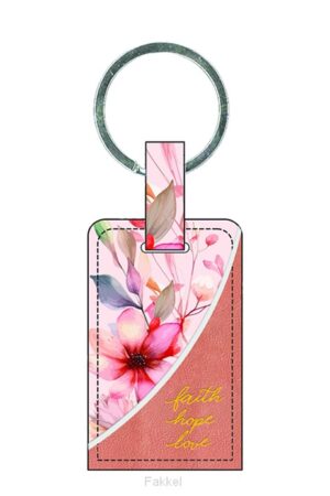 Luxleather keyring Faith hope love
