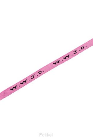 W w j d armbandje geweven Rose