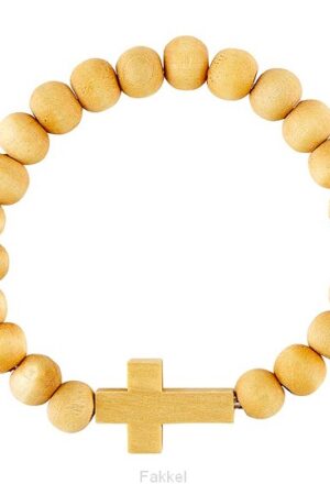 Wood Bracelet, Cross Natural