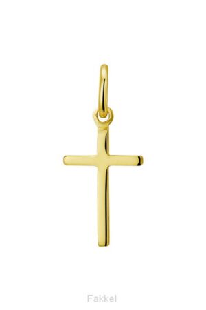 Goldplated pendant Cross 20mm