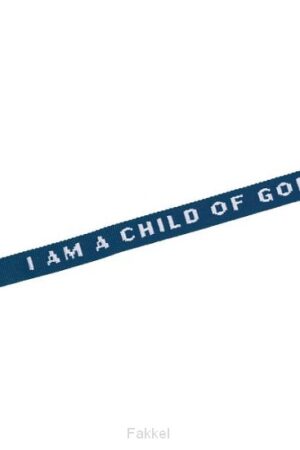 Geweven armband Blauw I am a child of Go