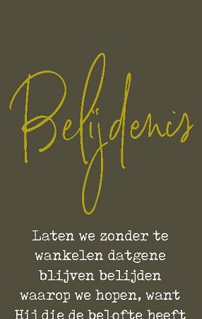 Boekenlegger belijdenis hebreeen 10:23