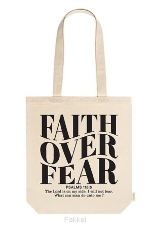 Faith over Fear Ecru tas