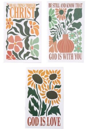 Notebook (set3) religious flower & inspi