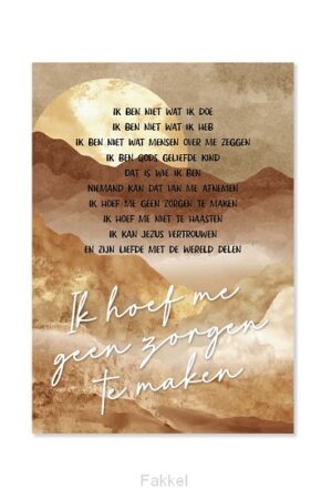 Plexiglas A4 Geen zorgen bruin