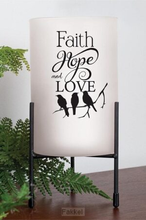 Candle pillar stand faith hope love