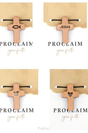 Wooden cross necklaces assorted