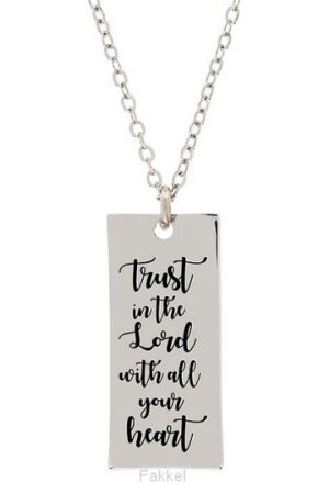 Silverplated Pendant/Necklace trust in t