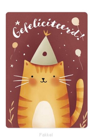 Kaart Gefeliciteerd kat