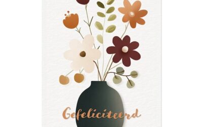 Kaart Bloemenvaas  Gefeliciteerd