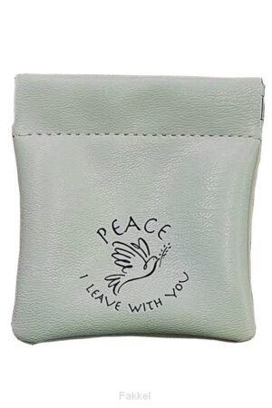 Coin Pouch Beige Peace I leave with you