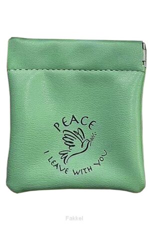 Coin Pouch Green Peace I leave with you