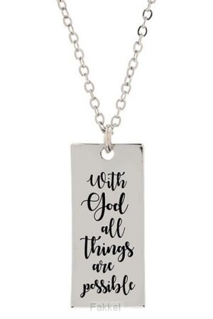 Silverplated Pendant/Necklace With God a
