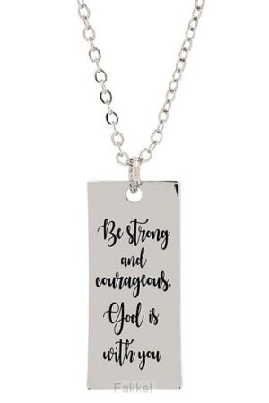 Silverplated Pendant/Necklace Be strong