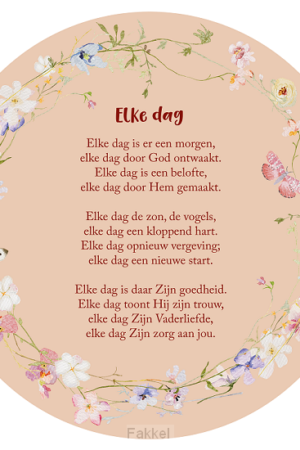 Wandcirkel Elke dag