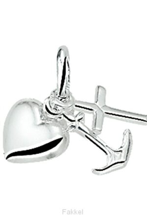 925 silver pendant, Faith hope love 18mm