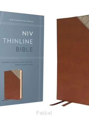Brown, Imitation Leather, NIV - Thinline Bible