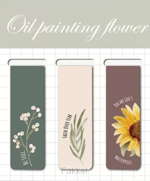 Magnetic Bookmark (5), Bibleverses Flowers