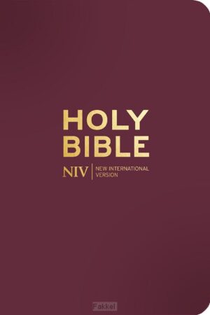 Dark red - Bonded, NIV Pocket Bible with Gold Zip