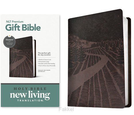 Brown, starlight path, Leatherlook, NLT Premium Gift Bible,