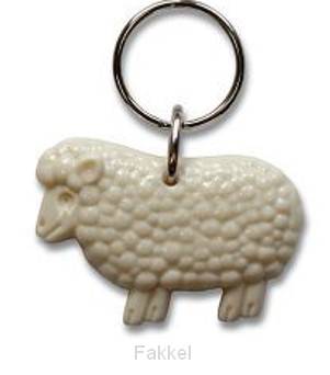 Sleutelhanger, Schaap wit de Heer is mijn Herder