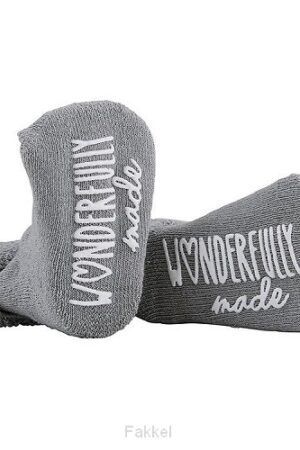 Baby Socks, Wonderfully Made Grey