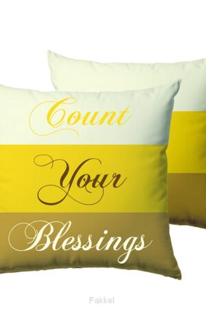Pillow Case embroidered 45x45cm, Count your blessings