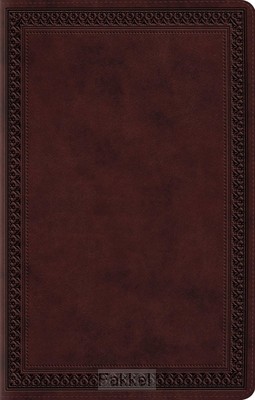 Mahogany, Border Design, ESV - Gift Bible