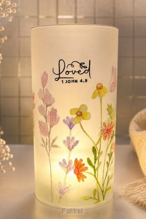 Glass Tube Led Light Loved 1 John 4:9 -