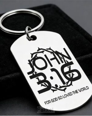 Keyring Metal Tag John 3:16