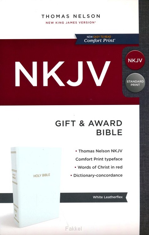 White, Leatherlook, NKJV - Gift & Award Bible