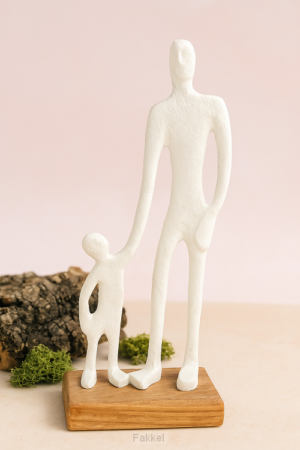 Beeld, Man en Kind 24cm