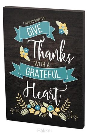 Plaque 10x15cm, Grateful Heart