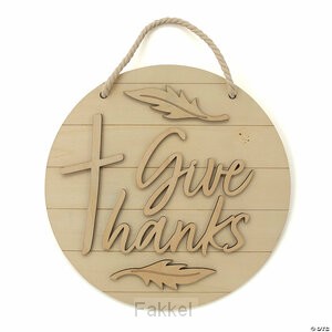 DIY unfinished sign, Give Thanks 30,5cm