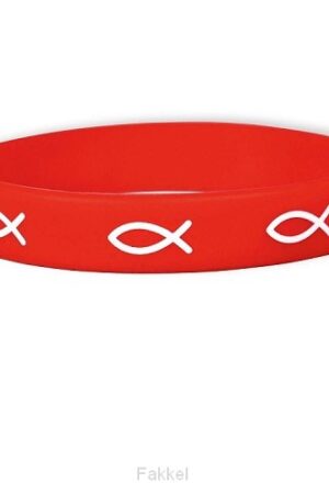 Armband Rubber, Vis Rood