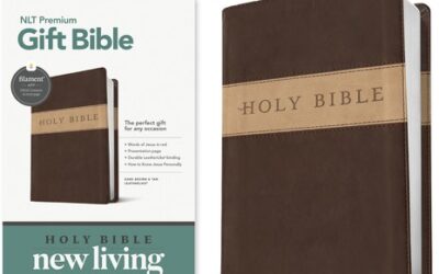 Brown Tan, Leatherlook, NLT Premium Gift Bible, Filament