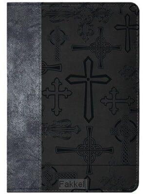 Zippered Journal, Black crosses
