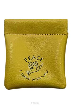 Coin Pouch, Peace I leave with you - Yellow