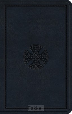 Navy, Mosaic Cross Design, ESV - Premium Gift Bible