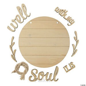 DIY unfinished sign, It is well with my soul 30,5cm