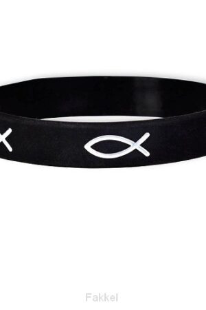 Armband Rubber, Vis Zwart