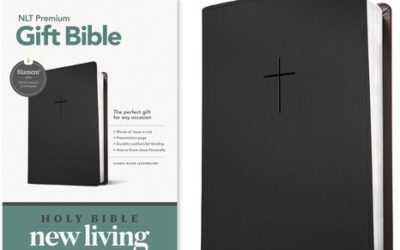 Black Cross, Leatherlook, NLT Premium Gift Bible, Filament