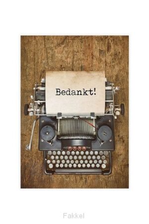 Voordeelkaart Bedank typemachine