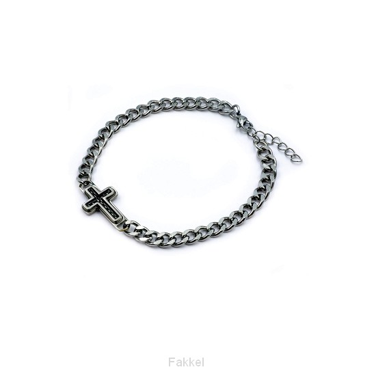 Edelstaal armband Kruis