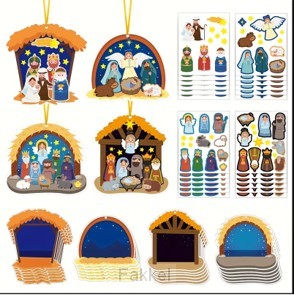 Nativity Sticker Ornament 11,2x12cm Asso