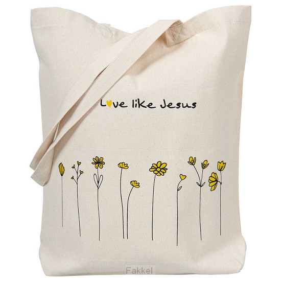 Katoenen tas love like Jesus
