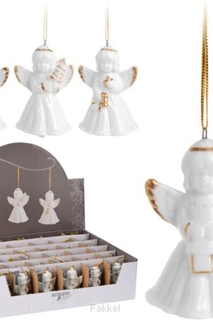 Bell ornament Angel porcelain 4x3,5x6,5c